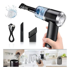 Mini Aspiradora Sopladora Portátil Usb Recargable 3 En 1 Col Color Negro