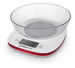 Balanza Digital De Cocina Ultracomb Bl-6002 Con Bowl 3 Kg Blanco 3 Kg