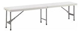 Banco Plegable Valija Plastico Reforzado Tm 4 Personas Ct Blanco Lisa