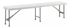 Banco Plegable Valija Plastico Reforzado Tm 4 Personas Ct Blanco Lisa