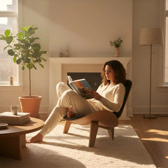 Sillón Vivendi Carl Hansen Diseño Moderno Living Comedor Css Marrón Hansen