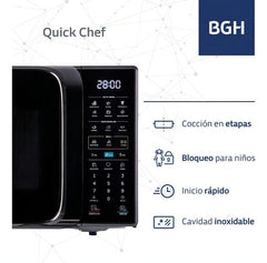 Microondas Digital Bgh B120dn20i 20lt Negro