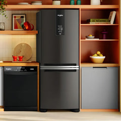 Heladera Whirlpool No Frost Inverter De 449 Lts. Negra Negro