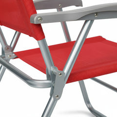 Reposera Plegable Sillon De 1 Posicion Descansar 10006 Rojo Rojo