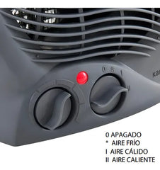Caloventor Eléctrico De Pie Kanji Kjh-ch103 Termostato 2000w Gris Oscuro