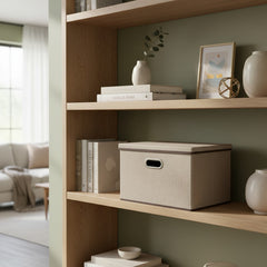 Caja Organizadora Plegable Con Tapa Plegable 45x30 Tio Musa Marrón