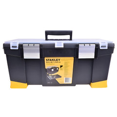 Caja Plástica Con Bandeja Cierres De Aluminio 22 (558.8mm) Stanley 22-080 Negro Y Amarillo
