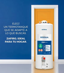 Termotanque Multigas Señorial Tszp1-85 Zafiro Color Blanco 85 Litros