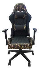 Silla Oficina Gamer Xbox Playstation Color Negro Camuflado Negro Cuero Sintético