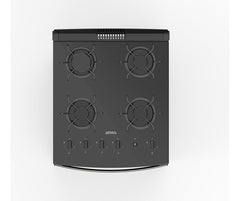Cocina Multigas Atma Ccmo56n Mesada Vidrio Templado 56cm Negro