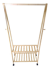 Organizador Bambu Estanterias Perchero Variables De Altura Marrón