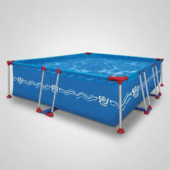 Pileta De Lona Estructural Sol De Verano S300 4600 Litros 3x2.2 M Rectangular Azul Olas