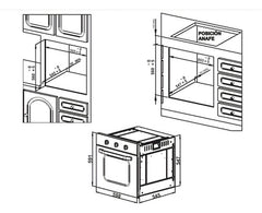 Horno Empotrable Eléctrico Florencia 7887e 64.5l Negro