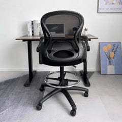 Silla Alta Onebox Ob-sm1 Para Mostrador Apoya Pies Cromado Negro