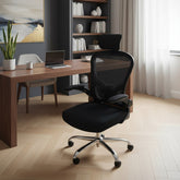 Sillon Silla De Pc Y Oficina Oon Apoyacabezas Y Base Cromada Negro Mesh/tela