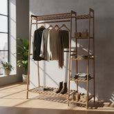 Organizador Perchero Estantes Racks Multifuncion Vivendi Marrón