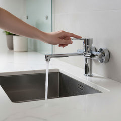 Grifería De Pared Monocomando Cocina Fv 406/b5 Puelo Cromo Cromo Cromado