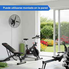 Ventilador Industrial 30 Pulgadas 2 En 1 Pie O Pared Aspas De Plastico Cantidad 3 Estructura Negra 200w Kanji Kjhfi3020