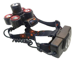 Linterna Minero Vincha De Cabeza Led Usb Bateria De 5 Luces Blanco Negro