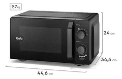 Microondas Gafa 20l Negro Mg20ab 6 Niveles De Potencia