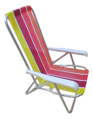 Reposera Plegable Botafogo 4 Posiciones Aluminio Rojo Cts Rojo