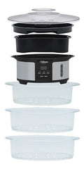 Vaporiera Digital Naturel Liliana Av930 3 Niveles Tio Musa Gris/negro
