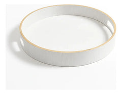 Bandeja Redonda Merienda C/asas Carol Blanca De 35 X 5 Cm Blanco