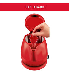 Jarra Pava Eléctrica Mate Moulinex 1 Litro Color Rojo 220vby297f58