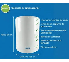 Termotanque Electrico Carga Superior Escorial El-55 De 55lts Blanco