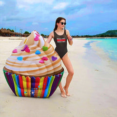 Colchoneta Inflable Intex Para Pileta Cupcake 58770 142x135 Cm