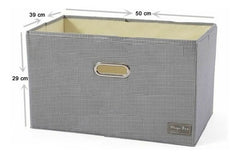 Caja Organizadora Plegable Con Tapa Poliester Gris 50x40 Cm Gris