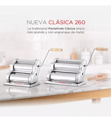 Fabrica De Pastas Pastalinda Clasica 260 Cromo Amasa Estira Gris
