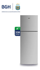 Heladera Inverter Top Mount No Frost Bgh Brt330i1a 338lts Gris