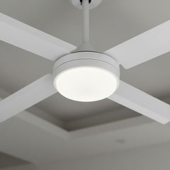 Ventilador Techo Liliana Vthb704r 4 Aspas Control Remoto Led 1.2 M Blanco Blanco Metal 4