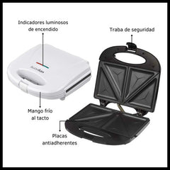 Sandwichera Kanji Kjh-sm700sw Antideslizante 700w Blanca Blanco