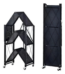 Organizador Multiuso 3 Estantes Plegable Ruedas Tm Blanco Cs
