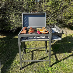 Parrilla Tromen Chulenguito A Leña Con Fogonero Y Tapa Chulenguito
