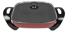 Paellera Eléctrica 1400w Antiadherente Control Temperatura Color Rojo