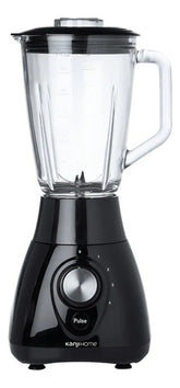 Licuadora Kanji Home 1,5l Jarra De Vidrio 4 Vel. Pica Hielo Color Negro