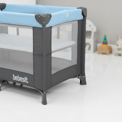 Practicuna Corralito Plegable Transportable Bebesit 2105-ad Celeste Lisa