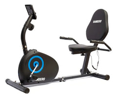 Bicicleta Fija Horizontal Randers Arg-2534 Regulabe Mangetic Color Negro