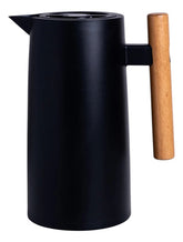 Jarra Termo Con Manija De Madera Pico Vertedor 1 Litro Negro Negro