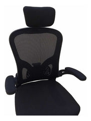Sillon Silla De Pc Y Oficina Oon Apoyacabezas Y Base Cromada Negro Mesh/tela