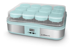Yogurtera Ultracomb Yg-2712 Hasta 2,5l 12 Frascos De Vidrio Verde Claro