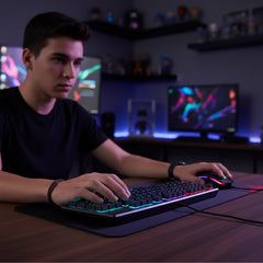 Combo Gamer 3 En 1 Marvo Cm310 Teclado Mouse Pad Rainbow Cts Negro Negro