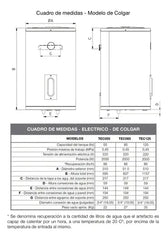 Termotanque Electrico Colgar Rheem Tec125 Gris125l Color Gris Oscuro