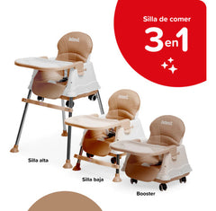 Silla De Comer Booster Bebesit 6250-a Marron Hasta 15kg Cs Silla De Comer Booster Marrón