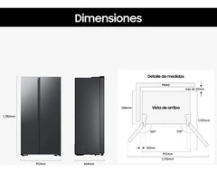 Heladera Side By Side Samsung Rs57dg4100m9bg 560lts Inox