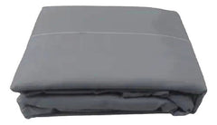 Juego Sabanas 2 Plazas 1/2 Vivendi Cotton Touch Gris 300h Gris Liso