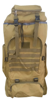 Mochila Para Camping Trekking Outdoor Tm Camel Marron De 75l Color Marrón Claro Diseño De La Tela Liso